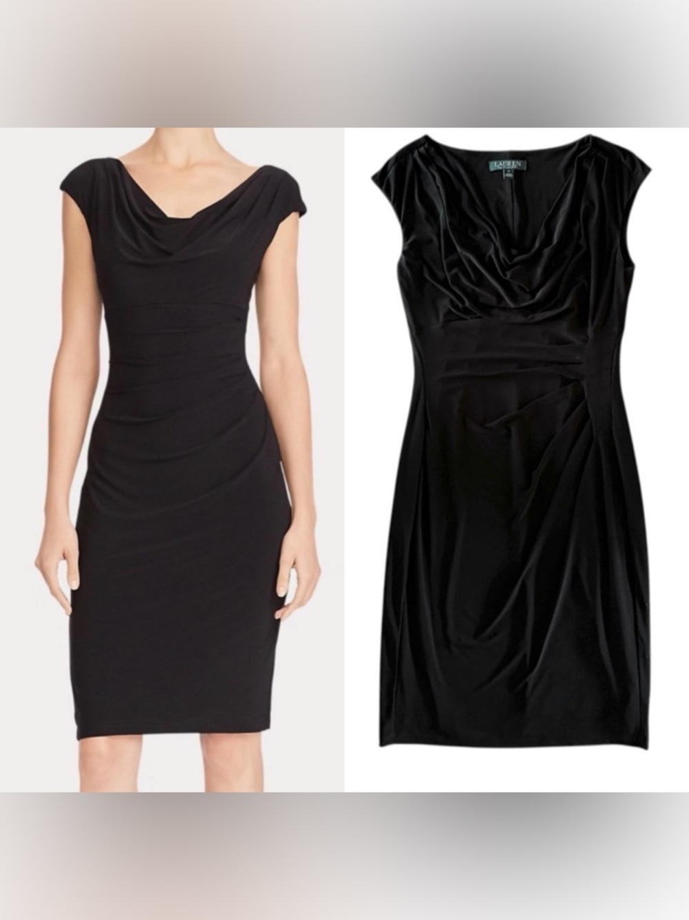 Lauren Ralph Lauren Jersey CowIneck
Dress size 6 Black EUC